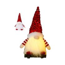 Boneco De Natal Elfo Gnome Com Luz LED De 30cm Decorações Para Casa Natal Ano Novo 2023 Presentes