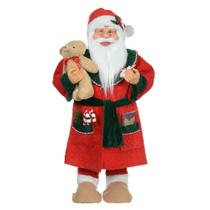 Boneco De Natal Papai Noel Pijama Vermelho 60cm