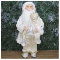 Boneco De Natal Papai Noel Tecido Lampião 45cm Boneco De Natal Papai Noel Tecido Lampião 45cm