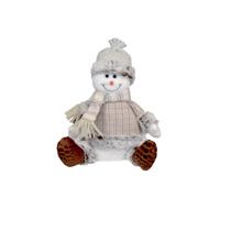 Boneco de Neve Alpino Sentado em Tecido 25CM Boneco de Neve Alpino Sentado em Tecido 25CM