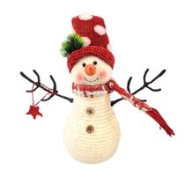 Boneco De Neve Com Luz Vermelho E Branco