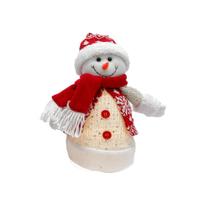 Boneco de Neve Cone Iluminado LED Tricô Vermelho e Branco 30cm - Magizi - Yangzi