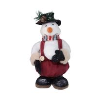 Boneco de Neve de Jardineiro Tecido em Pé - 22cm Boneco de Neve de Jardineiro Tecido em Pé - 22cm