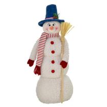 Boneco de Neve Decorativo com Vassoura 50cm