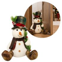 Boneco de Neve Decorativo Natalino Sentado Pelúcia Prime 37cm Peso de Porta - Magizi Boneco de Neve Decorativo Natalino Sentado Pelúcia Prime 37cm Peso de Porta - Magizi