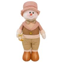 Boneco De Neve Em Pé Rose Gold - 50cm Boneco De Neve Em Pé Rose Gold - 50cm