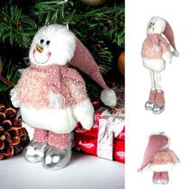 Boneco De Neve Esticável Luxo Enfeite Decoração Natal 70cm - TOP NATAL