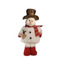 Boneco de Neve Floc em Pé Pelúcido com Cartola 45cm