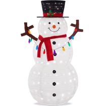 Boneco de neve grande iluminado Best Choice Products 91 cm com 100 LEDs Boneco de neve grande iluminado Best Choice Products 91 cm com 100 LEDs