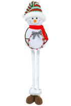 Boneco de Neve Iluminado Pelúcia Retrátil Luxo Perna Longa Encolhe e Estica 90cm - Magizi - Yangzi