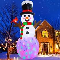 Boneco de neve inflável de Natal AerWo 3,7 m com luzes LED Boneco de neve inflável de Natal AerWo 3,7 m com luzes LED