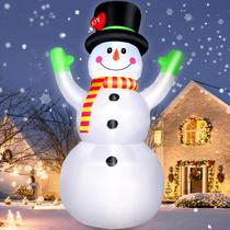 Boneco de neve inflável de Natal de 3 m com luzes LED, decoração ao ar livre