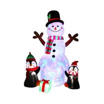 Boneco De Neve Inflável De Natal De 6 Pés Com Luzes LED Rotativas OurWarm
