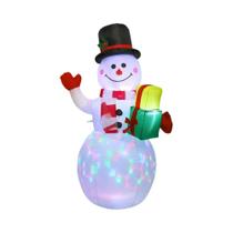 Boneco De Neve Inflável De Natal Grande De 7 Pés Com Luz LED Para Decoração Externa De Jardim,