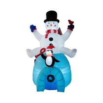Boneco De Neve Inflável Luminoso Pinguim Decoração De Natal Brinquedo Modelo Inflável Atmosfera