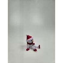 Boneco de neve natalino em miniatura impresso em 3d