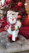 Boneco de Neve Pelúcia Decoração Papai Noel Árvore Natal