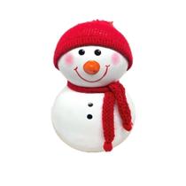 BONECO de NEVE PEQUENO de Ceramica com TOUCA BONECO de NEVE PEQUENO de Ceramica com TOUCA