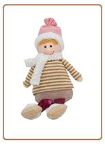 Boneco de Pano Menina e Menino com Pernas Moles Ficam Sentados 42cm Boneco de Pano Menina e Menino com Pernas Moles Ficam Sentados 42cm