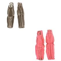 Boneco de Pano Preto Vermelho Vodu Voodoo Umbanda Macumba Amor Casal Ritual Kit