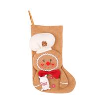 Boneco De Pão De Gengibre Em Tecido Para Decoração De Árvore De Natal, Meias E Exibição Em Janelas