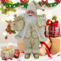 Boneco de Papai Noel Decoração de Natal Enfeite Natalino Versões Dourado ou Rosa Boneco de Papai Noel Decoração de Natal Enfeite Natalino Versões Dourado ou Rosa