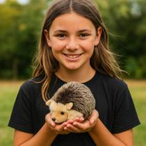 Boneco De Pelúcia De Ouriço Realista De 7.8 Polegadas, Modelo De Animal Simulado Macio E Fofo, Boneco De Pelúcia De Ouriço Realista De 7.8 Polegadas, Modelo De Animal Simulado Macio E Fofo,