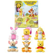 Boneco de pelúcia em miniatura Micro Teenies Winnie The Pooh, pacote com 6