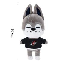 Boneco de Pelúcia Estilo K-Cartoon Lobo Cinza 20cm Acessório Decorativo Boneco de Pelúcia Estilo K-Cartoon Lobo Cinza 20cm Acessório Decorativo