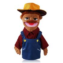 Boneco de pelúcia Farmer Hand Puppet ZJoey 36 cm com boca ativa