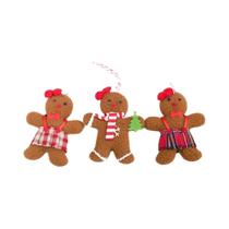 Boneco De Pelúcia Homem De Gengibre Natal 2026, Decoração De Natal, 3 Peças, Enfeite Para Árvore De Boneco De Pelúcia Homem De Gengibre Natal 2026, Decoração De Natal, 3 Peças, Enfeite Para Árvore De