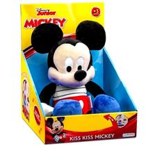 Boneco de Pelúcia Mickey Kiss c/ Som 40cm na Caixa Multikids