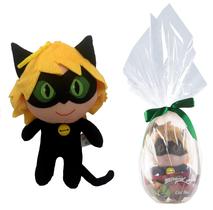 Boneco De Pelúcia Miraculous Cat Noir Ovo - Multibrink