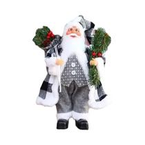 Boneco De Pelúcia Papai Noel Esquiando Para Decoração De Natal, Pingente Para Árvore De Natal,
