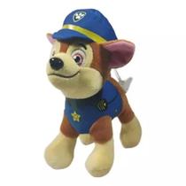 Boneco De Pelucia Patrulha Canina Chase antialergico 25 cm musical Boneco De Pelucia Patrulha Canina Chase antialergico 25 cm musical