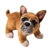 Boneco De Pelúcia Pug Bulldog De 22CM, Brinquedo Realista De Cachorro, Presente De Natal Boneco De Pelúcia Pug Bulldog De 22CM, Brinquedo Realista De Cachorro, Presente De Natal