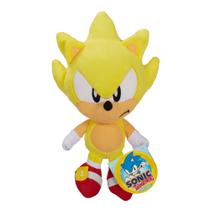 Boneco de pelúcia Sonic The Hedgehog Super Sonic de 18 cm