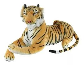 Boneco De Pelúcia Tigre Safari Deitado Realista - Iannuzzi Kids