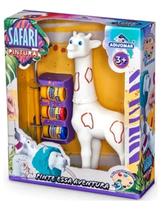 Boneco de Pintar Pintura Safari Girafa Com Tintas e Pincel Adijomar