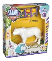 Boneco de Pintar Pintura Safari Onça Pintada Com Tintas e Pincel Adijomar