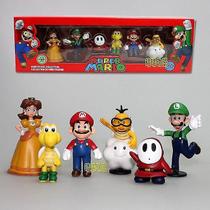 Boneco de PVC Sajy Super Mario Bros. 6 peças de brinquedos de ação de 3-7 cm
