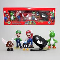 Boneco de PVC Sajy Super Mario Bros. 6 peças de brinquedos de ação de 3-7 cm