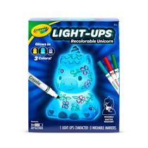 Boneco de Unicórnio Crayola Light Ups com Marcadores Laváveis