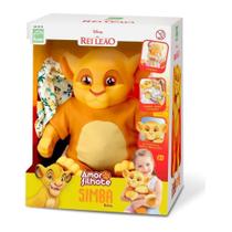 Boneco de Vinil - Amor de Filhote - Disney - Rei Leão - Simba Baby - Roma