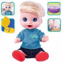 Boneco de Vinil - Babys Collection - Menino com Comidinha - Super Toys