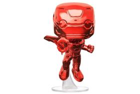 Boneco de vinil Funko POP! Homem de Ferro da Guerra do Infinito Vermelho Cromado 10 cm