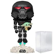 Boneco de vinil Funko POP Star Wars The Mandalorian Dark Trooper