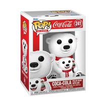 Boneco de vinil Funko Pop! Urso polar da Coca-Cola AD Icon com filhote