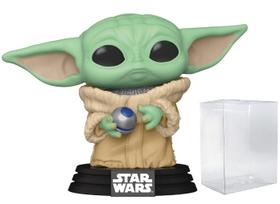 Boneco de vinil POP Star Wars Book of Boba Fett Grogu com Beskar