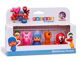 Boneco de Vinil - Turma do Pocoyo - Kit 5 Miniaturas Dedoche - Cardoso Toys